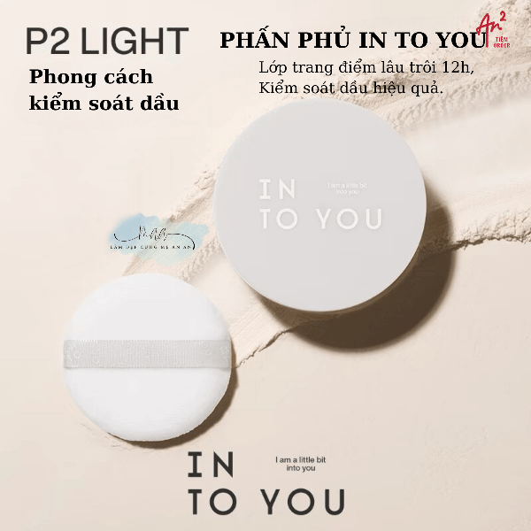 Phấn phủ In To You khóa lớp trang điểm 12h, kiểm soát dầu hiệu quả.