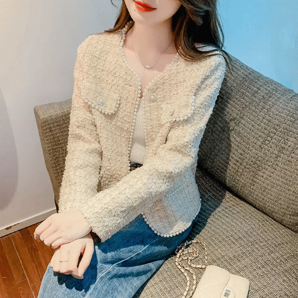 Áo Khoác Ngắn Tweed