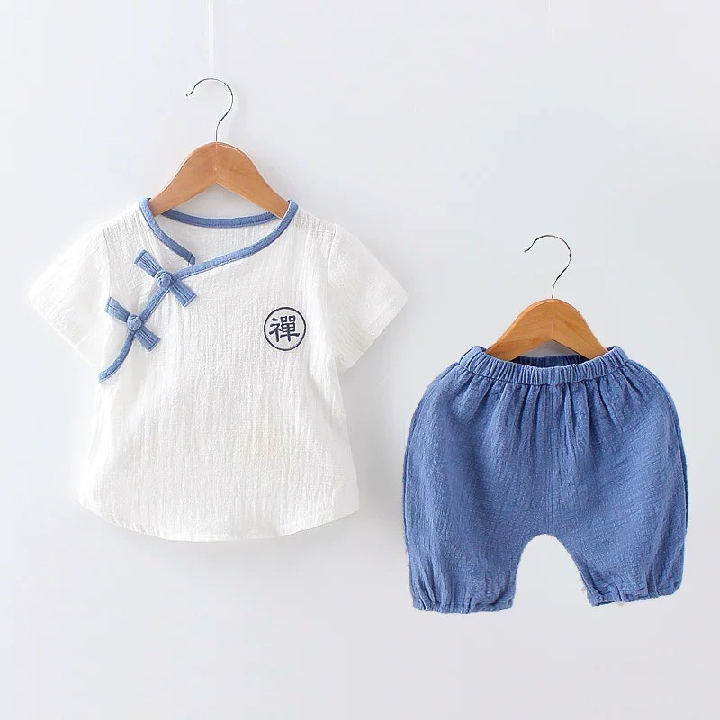 Bộ đồ cotton và vải lanh cho trẻ sơ sinh